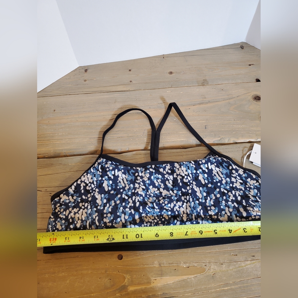 Johnny Was Calme Endurance Sports Bra II Cross Back NWT XLarge Blue Spots - Picture 5 of 5